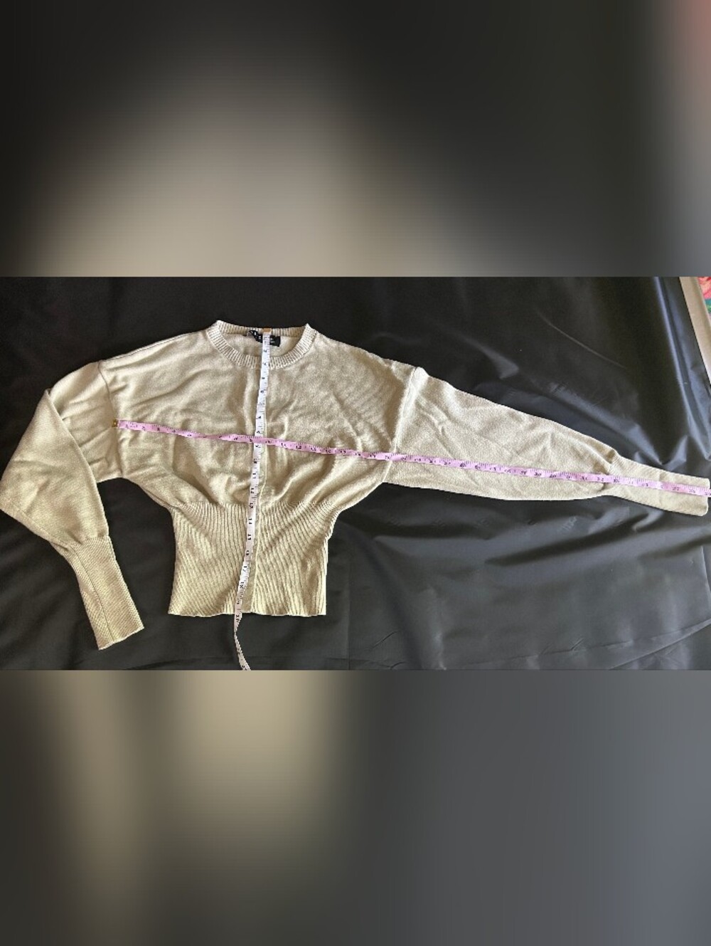 Lioness Cream Crewneck Ribbed-Waist Sweater